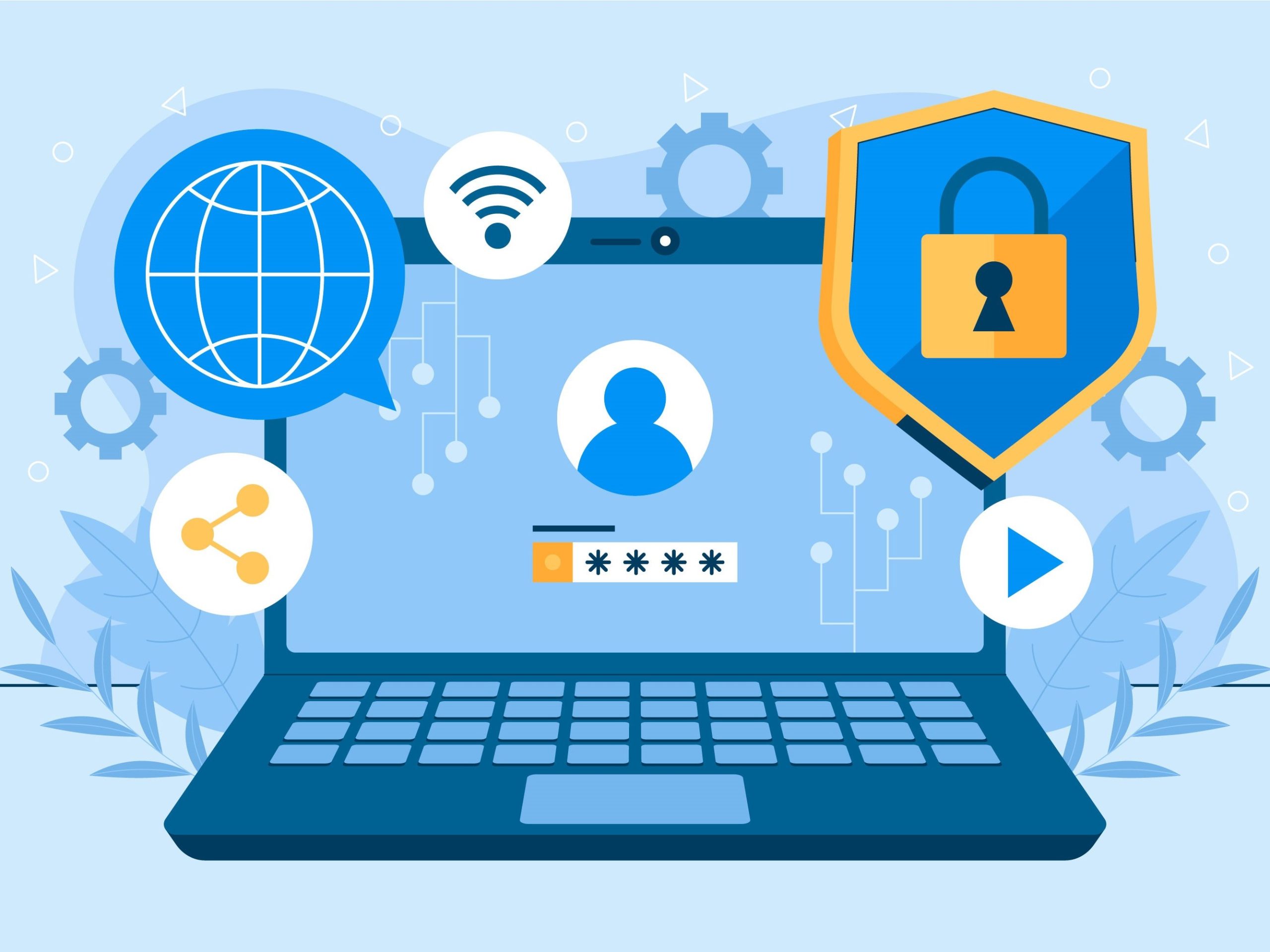 Zero Trust cybersecurity concept with shield and digital network background