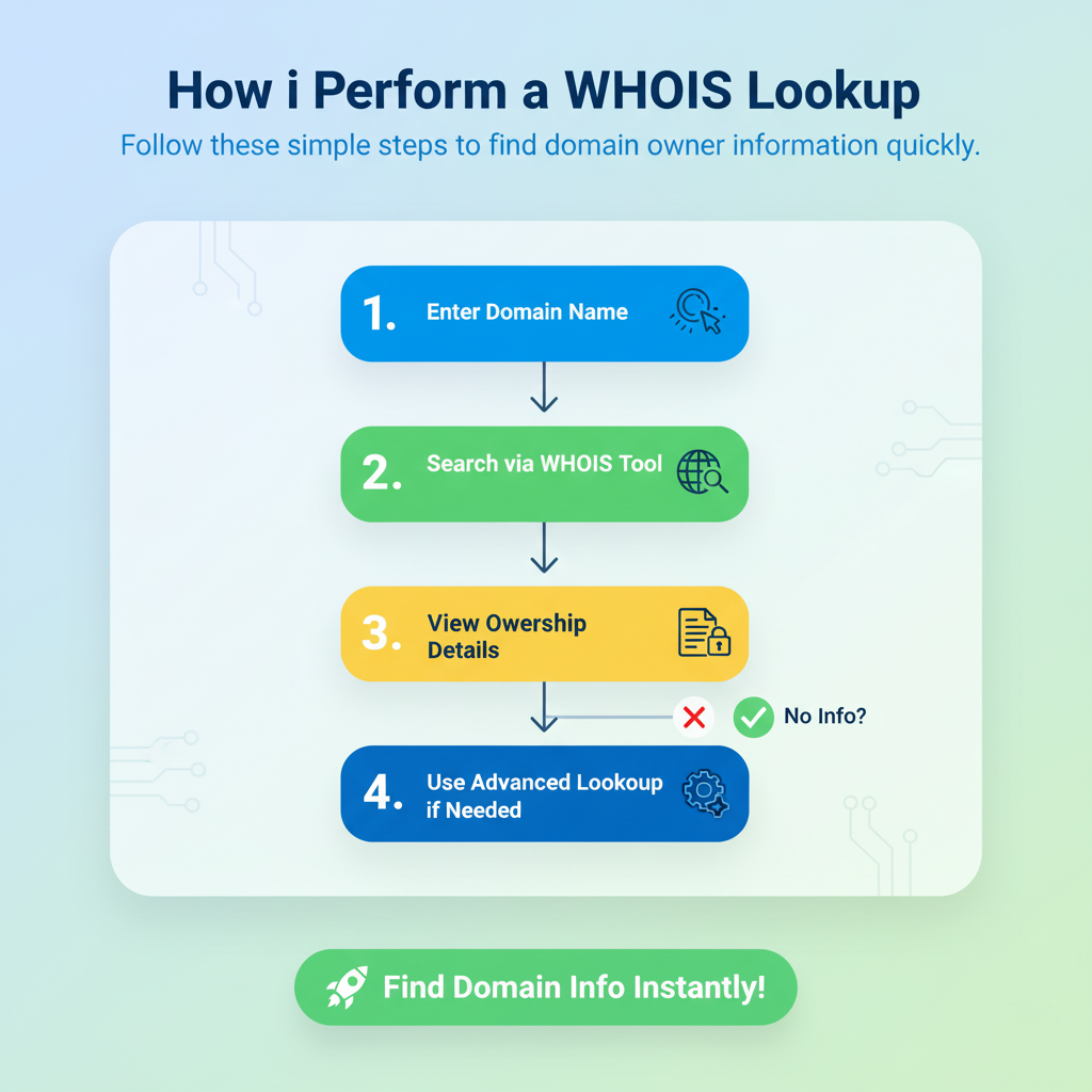 Step-by-step guide for performing a domain WHOIS lookup