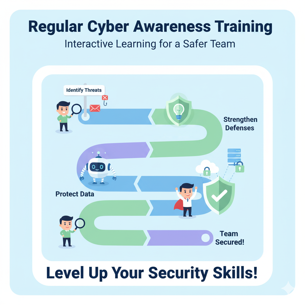Employee attending cybersecurity awareness session.