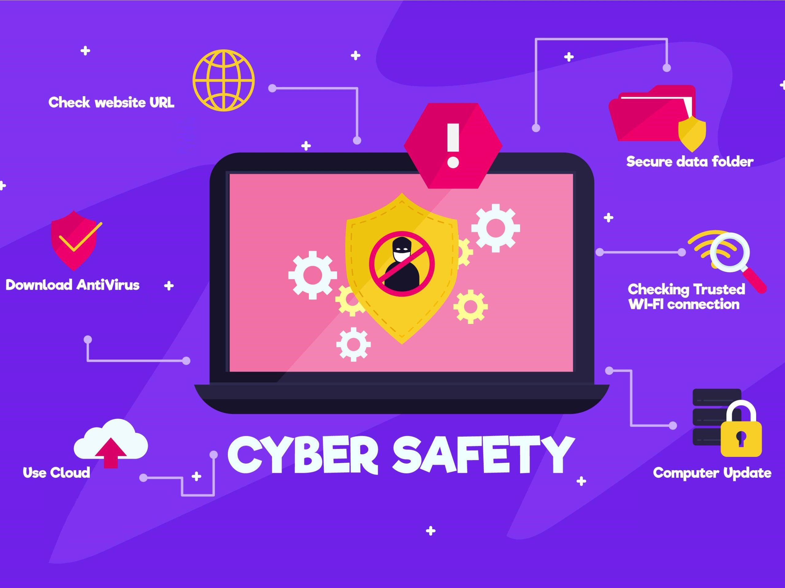 Futuristic cybersecurity digital shield with glowing lock.