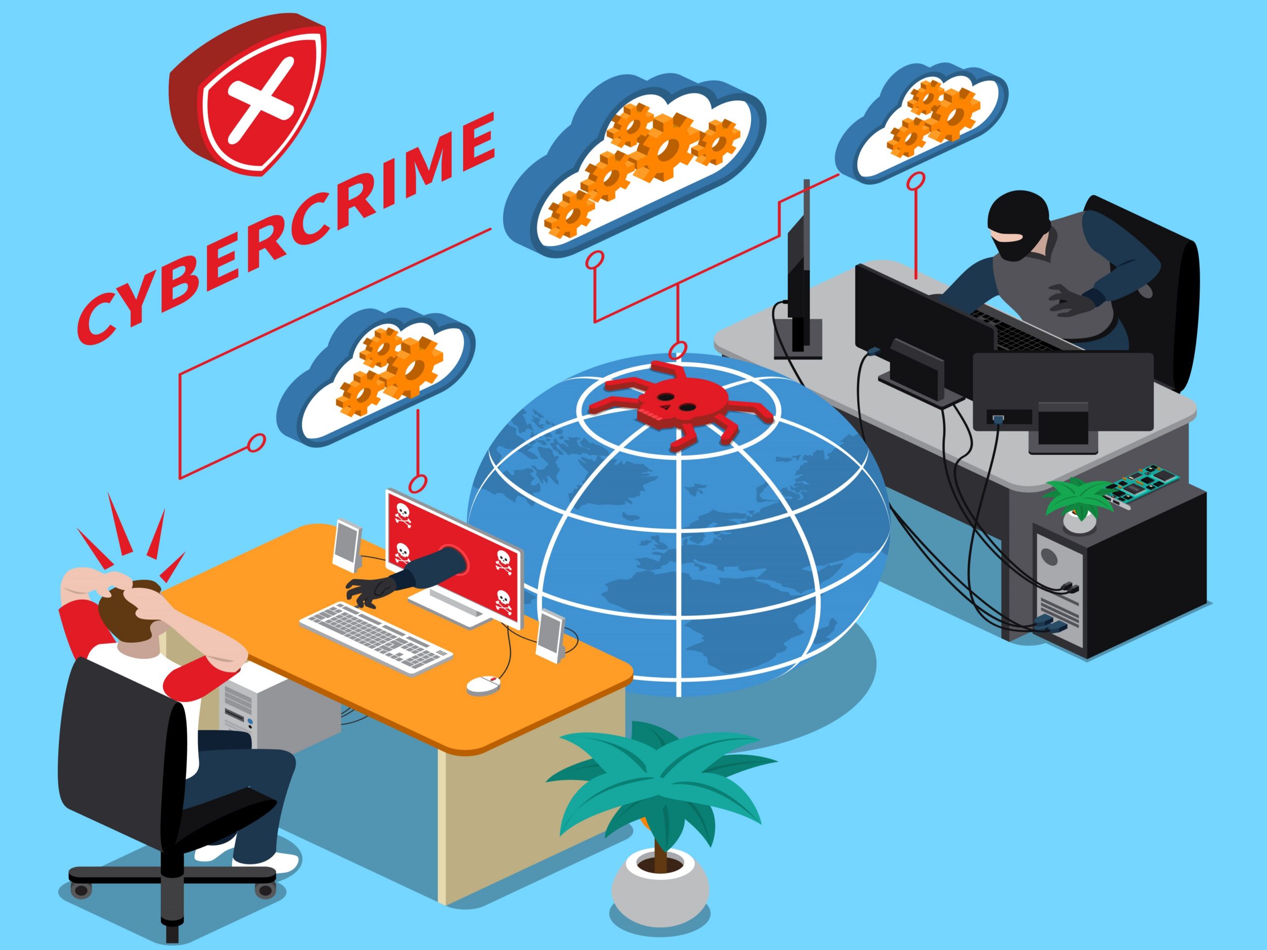 Digital supply chain attack illustration highlighting a compromised vendor.