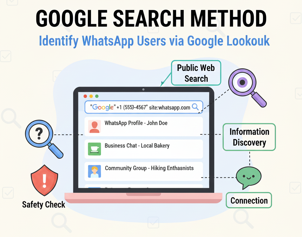 Searching WhatsApp number owner name on Google