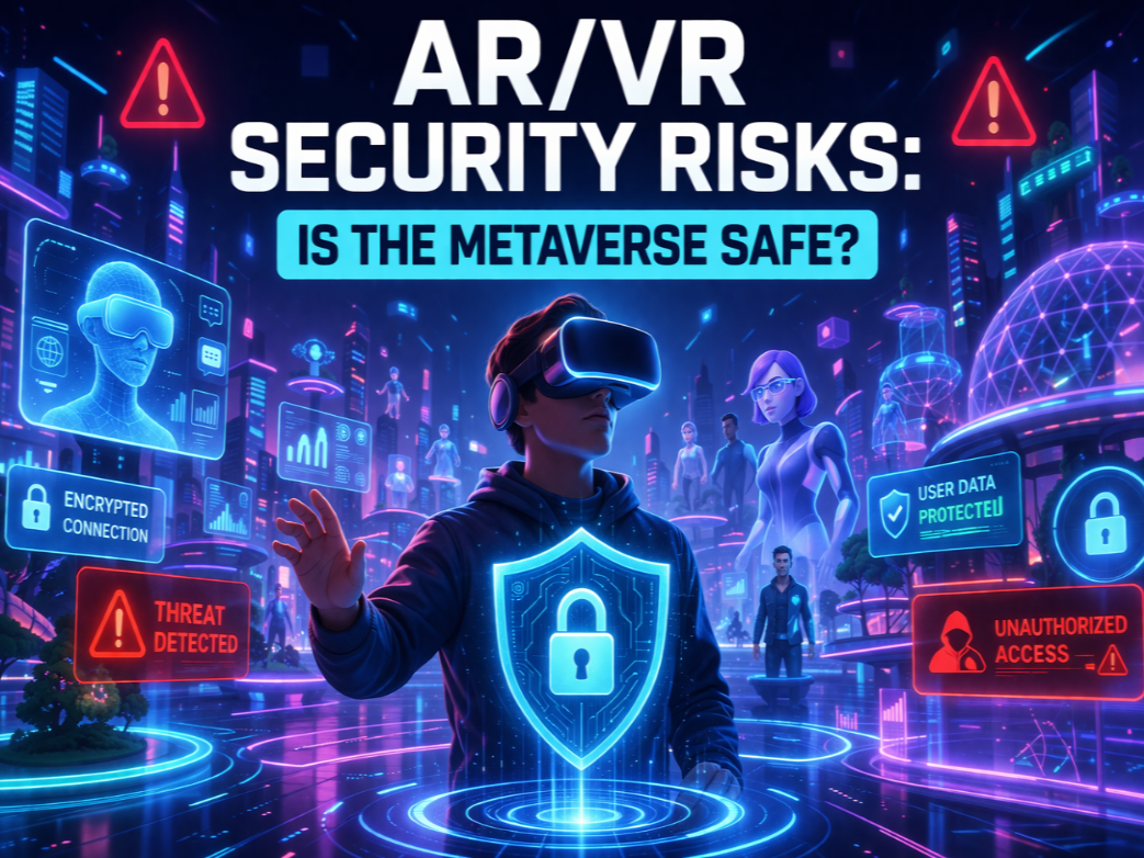AR/VR security risks in the metaverse concept illustration
