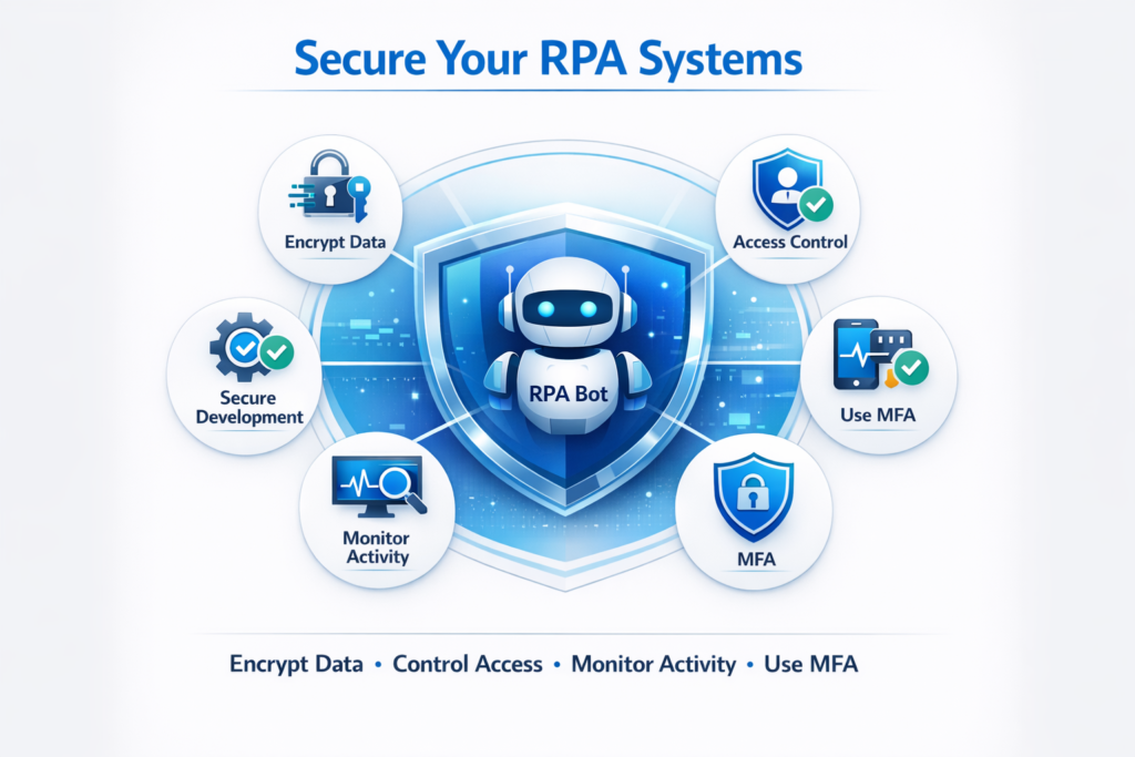 Best practices to reduce Robotic Process Automation security challenges with layered protection