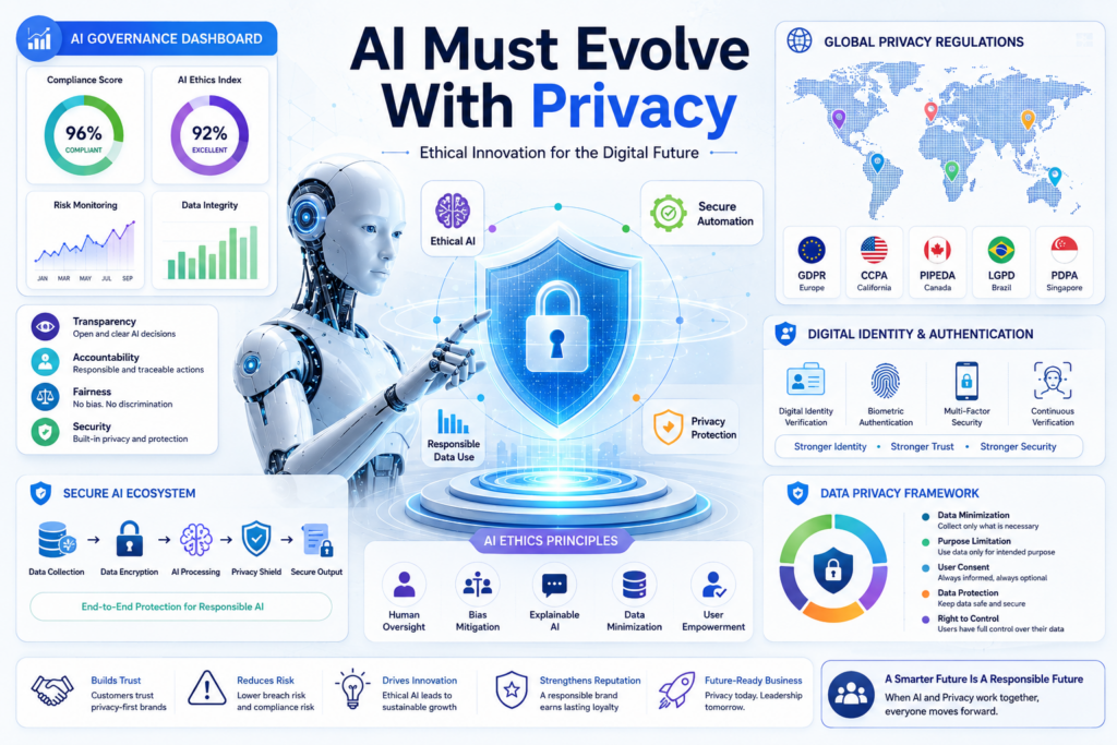 AI and future data privacy business strategy illustration
