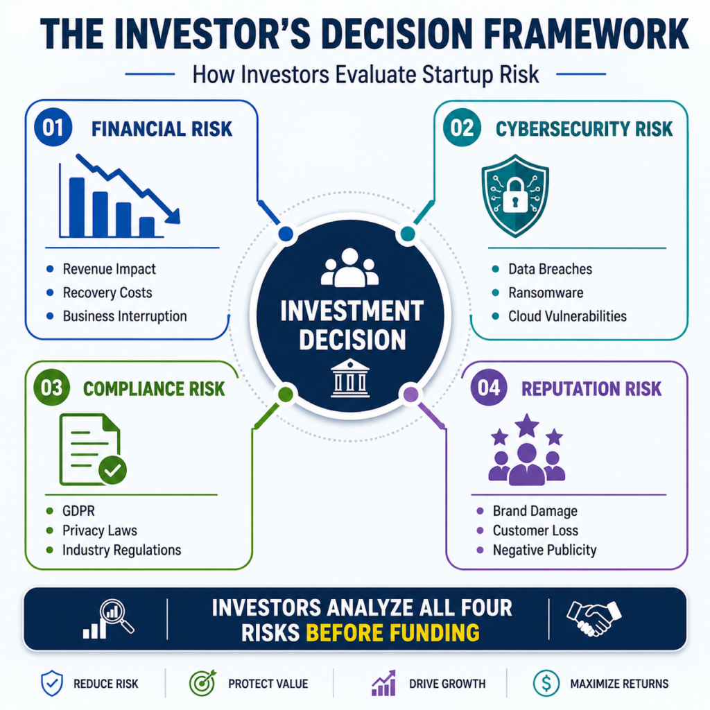Investor cybersecurity risk assessment infographic.