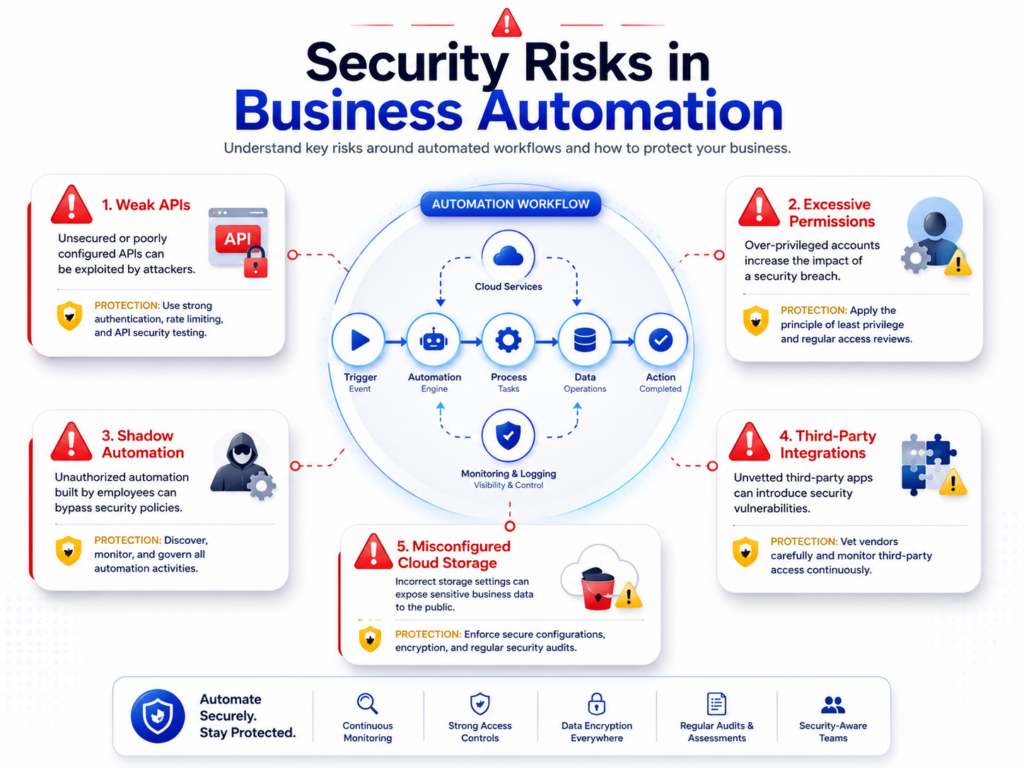 Security risks in startup automation.