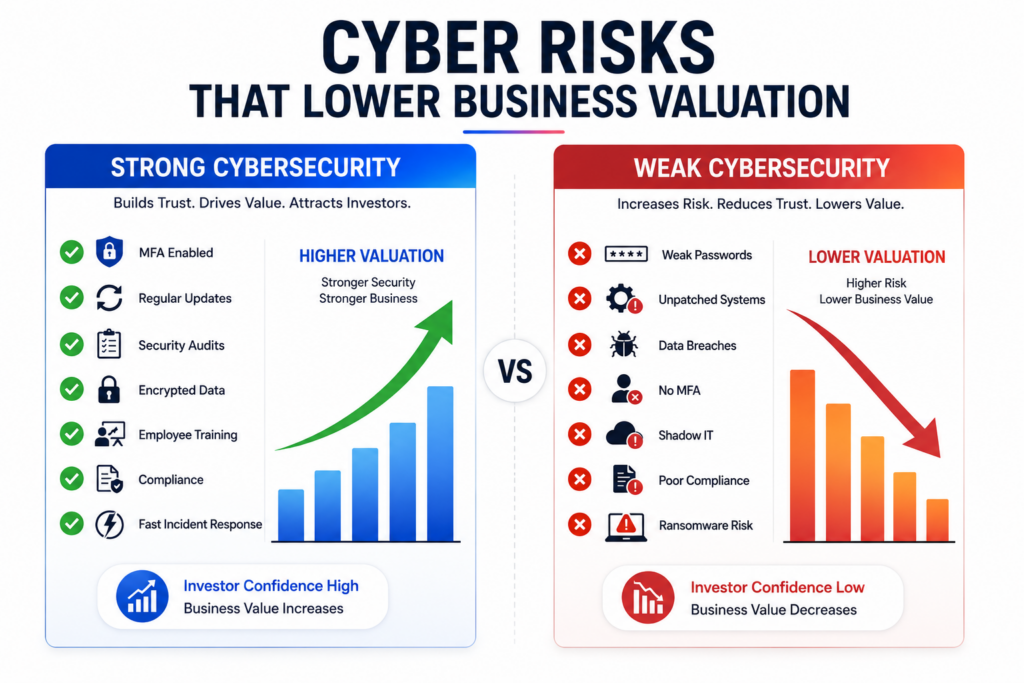 Cybersecurity Risks That Reduce Business Valuation