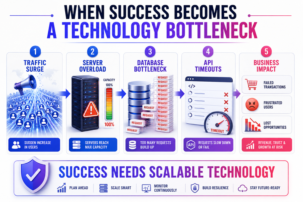 Can your technology handle success when traffic causes server and database bottlenecks