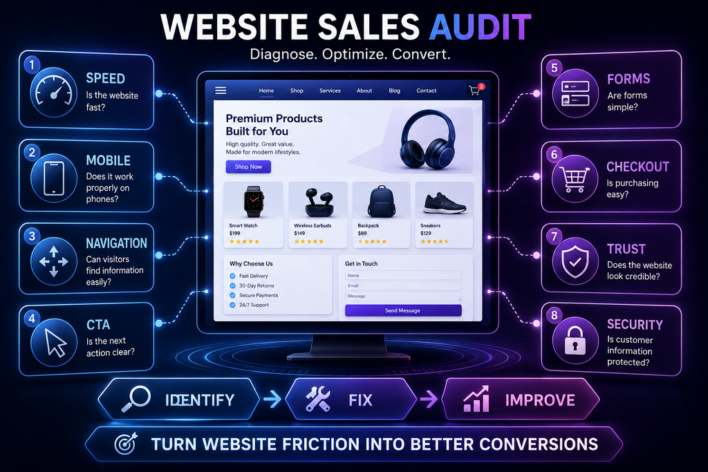 Website sales audit to identify why your website might be losing sales
