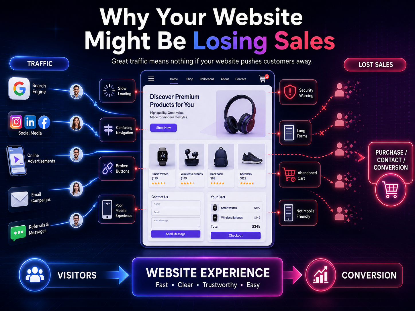 Why your website might be losing sales because of website conversion problems