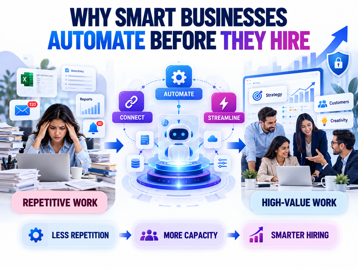 Business automation before hiring: from repetitive work to smarter business growth